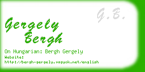 gergely bergh business card